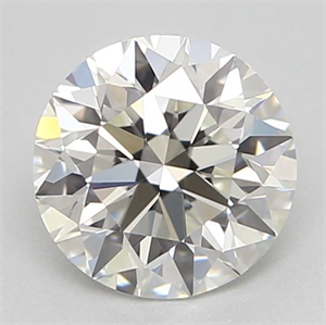 Picture of Natural Diamond 0.58 Carats, Round with Excellent Cut, I Color, VVS2 Clarity and Certified by GIA