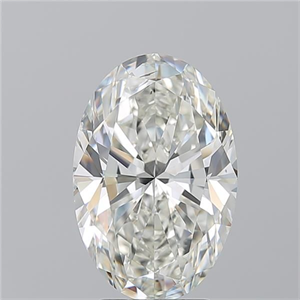 Foto Diamante Natural 4.01 quilates, Ovalado , Color J, claridad SI1 y certificado GIA de