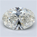 Natural Diamond 5.02 Carats, Oval with  Cut, J Color, SI1 Clarity and Certified by GIA