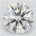 Lab Grown Diamond 2.90 Carats, Round with Ideal Cut, D Color, IF Clarity and Certified by IGI