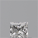 Natural Diamond 0.24 Carats, Princess with  Cut, F Color, VVS2 Clarity and Certified by GIA
