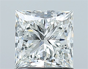 Picture of Natural Diamond 1.06 Carats, Princess with  Cut, I Color, SI1 Clarity and Certified by GIA