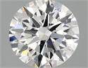 Lab Grown Diamond 1.47 Carats, Round with Ideal Cut, D Color, VS2 Clarity and Certified by IGI