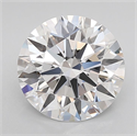 Lab Grown Diamond 3.33 Carats, Round with Ideal Cut, D Color, IF Clarity and Certified by IGI