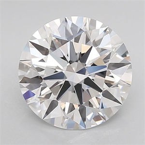 Picture of Lab Grown Diamond 3.33 Carats, Round with Ideal Cut, D Color, IF Clarity and Certified by IGI
