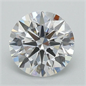 Lab Grown Diamond 1.32 Carats, Round with Ideal Cut, D Color, VS2 Clarity and Certified by IGI