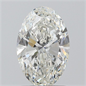Natural Diamond 1.20 Carats, Oval with  Cut, H Color, VS2 Clarity and Certified by GIA