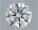 Natural Diamond 0.40 Carats, Round with Excellent Cut, J Color, VVS2 Clarity and Certified by GIA