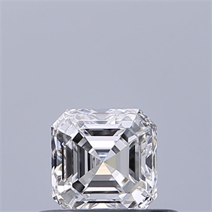 Picture of Natural Diamond 0.40 Carats, Asscher with  Cut, D Color, IF Clarity and Certified by GIA