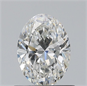Natural Diamond 0.70 Carats, Oval with  Cut, F Color, VVS2 Clarity and Certified by GIA