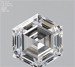 Picture of Natural Diamond 0.50 Carats, HEXAGONAL with  Cut, D Color, VS2 Clarity and Certified by GIA