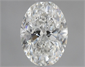 Natural Diamond 0.80 Carats, Oval with  Cut, H Color, SI2 Clarity and Certified by GIA