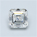 Natural Diamond 1.00 Carats, Asscher with  Cut, D Color, VS1 Clarity and Certified by GIA