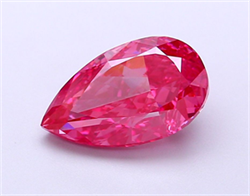 Picture of Lab Grown Diamond 2.62 Carats, Pear with  Cut, Fancy Vivid Pink Color, VS2 Clarity and Certified by IGI