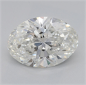 Natural Diamond 2.53 Carats, Oval with  Cut, H Color, VS2 Clarity and Certified by GIA