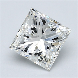 Picture of Natural Diamond 2.00 Carats, Princess with  Cut, G Color, SI2 Clarity and Certified by GIA