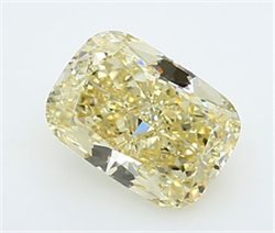 Picture of Lab Grown Diamond 1.70 Carats, CUSHION MODIFIED with  Cut, Fancy Yellow Color, VVS2 Clarity and Certified by IGI