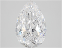 Natural Diamond 3.00 Carats, Pear with  Cut, D Color, SI1 Clarity and Certified by GIA