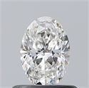 Natural Diamond 0.51 Carats, Oval with  Cut, F Color, VVS1 Clarity and Certified by GIA