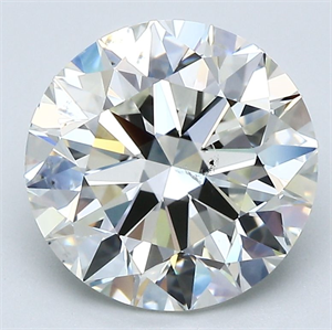 Picture of Natural Diamond 4.02 Carats, Round with Excellent Cut, J Color, SI2 Clarity and Certified by GIA