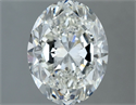 Natural Diamond 2.52 Carats, Oval with  Cut, I Color, SI1 Clarity and Certified by GIA