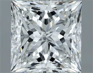 Picture of Natural Diamond 2.02 Carats, Princess with  Cut, F Color, SI1 Clarity and Certified by GIA
