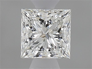 Picture of Natural Diamond 0.53 Carats, Princess with  Cut, H Color, VS2 Clarity and Certified by GIA