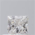 Diamante Natural 0.40 quilates, Princesa , Color E, claridad SI1 y certificado GIA