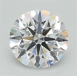 Picture of Lab Grown Diamond 2.08 Carats, Round with Excellent Cut, D Color, VVS1 Clarity and Certified by GIA