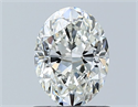 Natural Diamond 0.90 Carats, Oval with  Cut, G Color, VVS2 Clarity and Certified by GIA