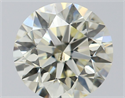 Natural Diamond 0.90 Carats, Round with Excellent Cut, L Color, SI2 Clarity and Certified by IGI