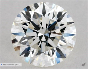 Picture of Natural Diamond 0.53 Carats, Round with Excellent Cut, I Color, VS1 Clarity and Certified by GIA