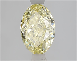 Picture of Lab Grown Diamond 1.60 Carats, Oval with  Cut, Fancy Intense Yellow Color, VVS2 Clarity and Certified by IGI