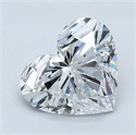 Natural Diamond 1.50 Carats, Heart with  Cut, D Color, VVS1 Clarity and Certified by GIA