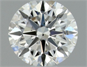 Natural Diamond 0.43 Carats, Round with Excellent Cut, G Color, SI1 Clarity and Certified by GIA