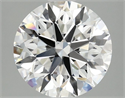 Lab Grown Diamond 3.07 Carats, Round with Excellent Cut, E Color, VVS2 Clarity and Certified by IGI