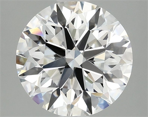 Picture of Lab Grown Diamond 3.07 Carats, Round with Excellent Cut, E Color, VVS2 Clarity and Certified by IGI