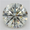 Lab Grown Diamond 3.14 Carats, Round with Ideal Cut, J Color, VS1 Clarity and Certified by IGI