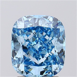 Picture of Lab Grown Diamond 2.22 Carats, Cushion with  Cut, Fancy Vivid Blue Color, VS2 Clarity and Certified by IGI
