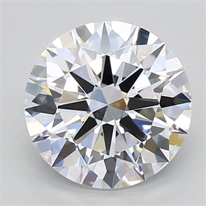 Picture of Lab Grown Diamond 2.93 Carats, Round with Excellent Cut, D Color, IF Clarity and Certified by GIA