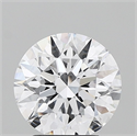Lab Grown Diamond 2.60 Carats, Round with Ideal Cut, D Color, IF Clarity and Certified by IGI
