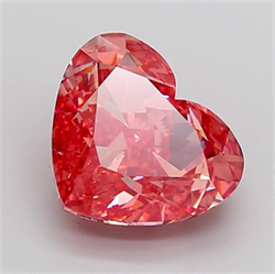 Picture of Lab Grown Diamond 8.00 Carats, Heart with  Cut, Fancy Vivid Pink Color, VS1 Clarity and Certified by IGI