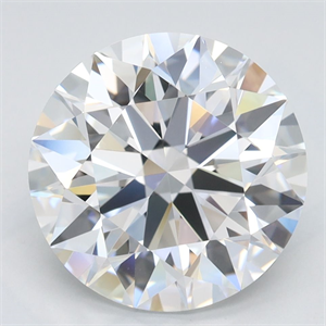 Picture of Lab Grown Diamond 3.57 Carats, Round with Excellent Cut, D Color, FL Clarity and Certified by GIA