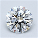 Natural Diamond 1.70 Carats, Round with Excellent Cut, E Color, VS1 Clarity and Certified by GIA