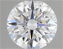 Lab Grown Diamond 1.06 Carats, Round with Ideal Cut, D Color, VVS2 Clarity and Certified by IGI