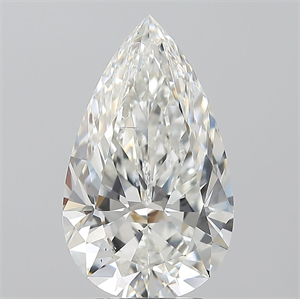Picture of Natural Diamond 3.53 Carats, Pear with  Cut, H Color, SI1 Clarity and Certified by GIA