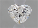 Natural Diamond 0.42 Carats, Heart with  Cut, E Color, VS1 Clarity and Certified by GIA