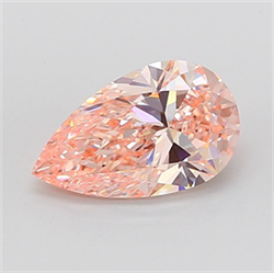 Picture of Lab Grown Diamond 3.00 Carats, Pear with  Cut, Fancy Intense Pink Color, VVS2 Clarity and Certified by IGI