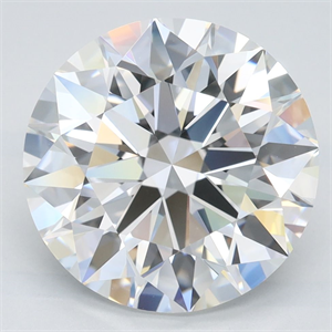 Picture of Lab Grown Diamond 4.02 Carats, Round with Excellent Cut, D Color, IF Clarity and Certified by GIA