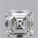 Natural Diamond 1.51 Carats, Asscher with  Cut, J Color, SI1 Clarity and Certified by GIA